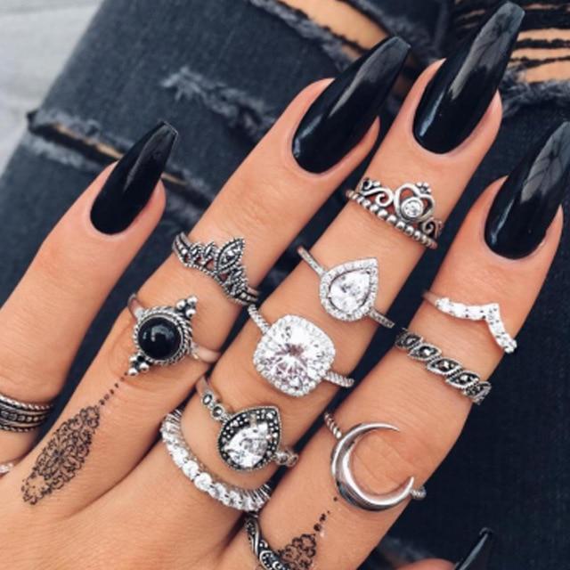 Bagues fines et larges or argent étoiles – Léo