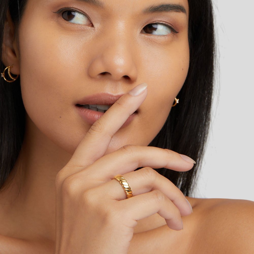Bague torsadée élégante Or – Léa