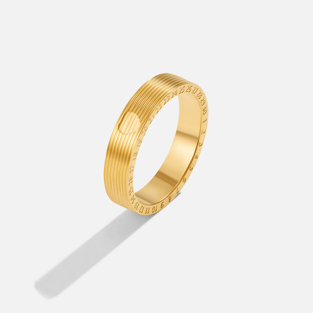 Bague minimaliste or texturée – Léo