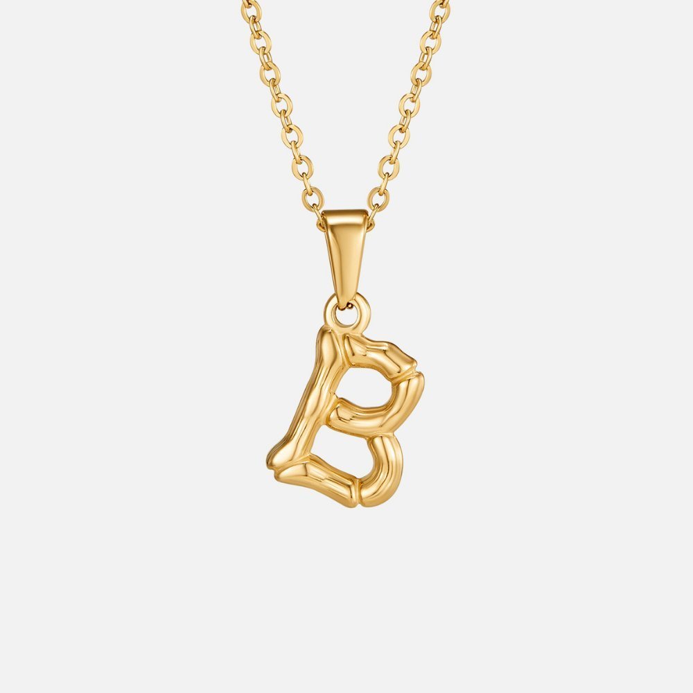 Collier lettre pendentif or – Léo
