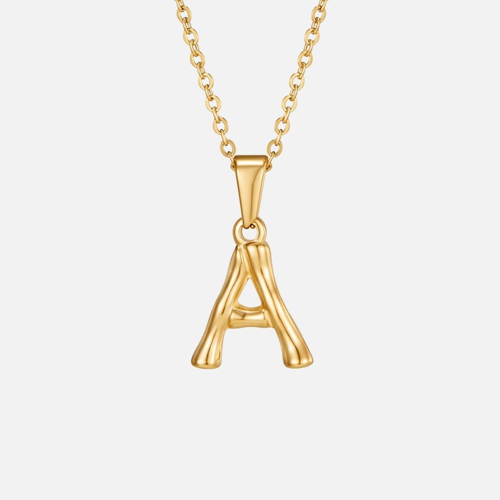 Collier lettre pendentif or – Léo