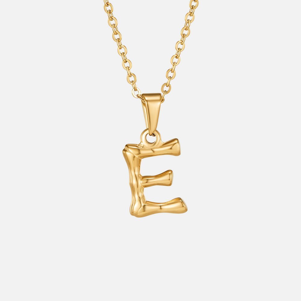 Collier lettre pendentif or – Léo