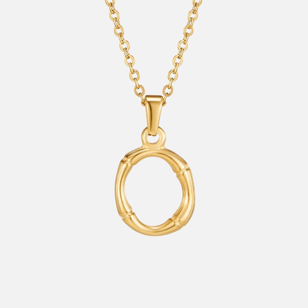 Collier lettre pendentif or – Léo
