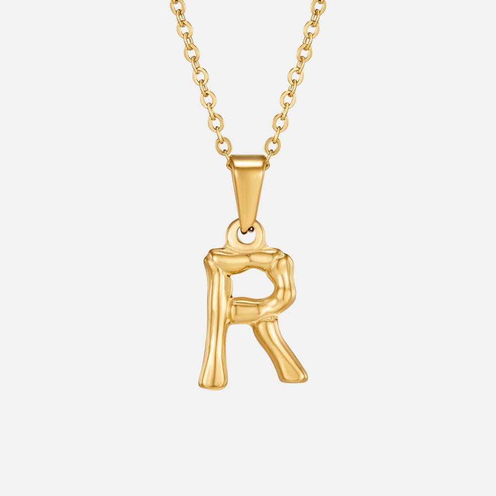 Collier lettre pendentif or – Léo