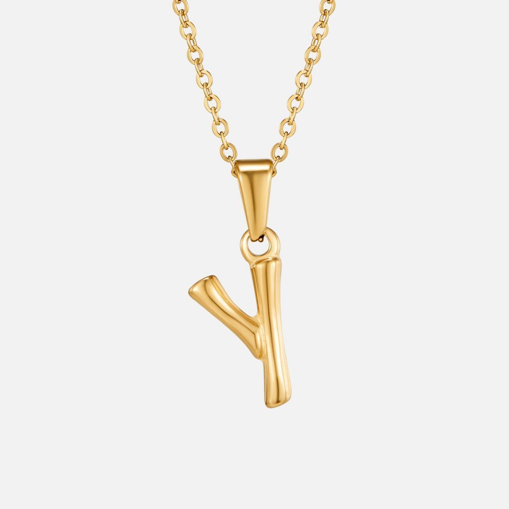 Collier lettre pendentif or – Léo