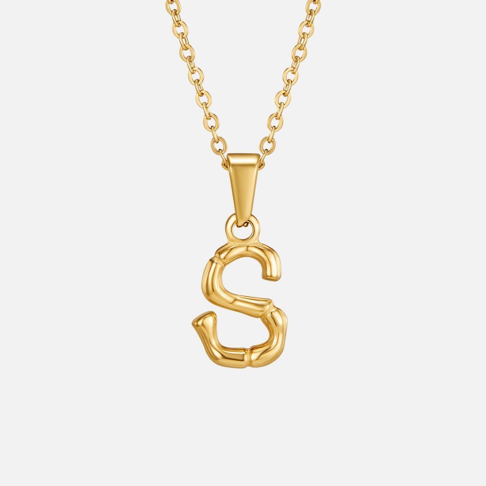 Collier lettre pendentif or – Léo