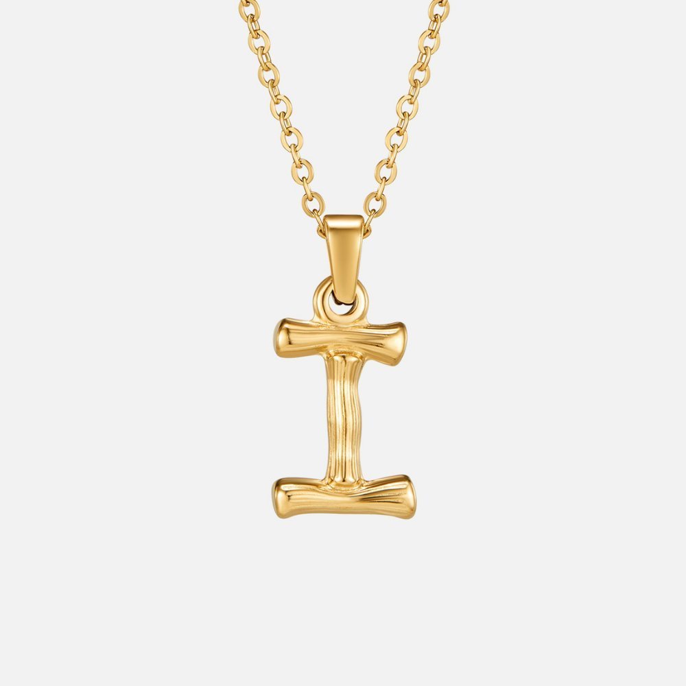 Collier lettre pendentif or – Léo