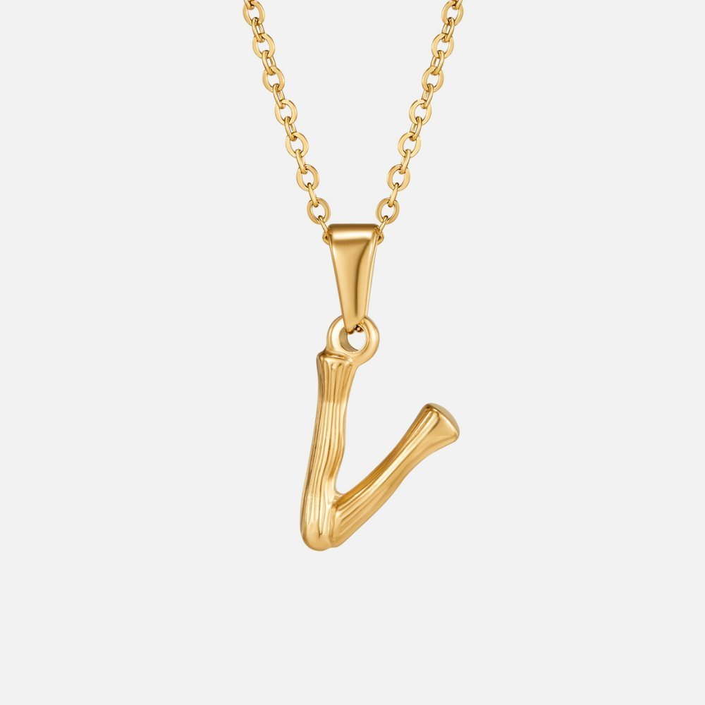 Collier lettre pendentif or – Léo
