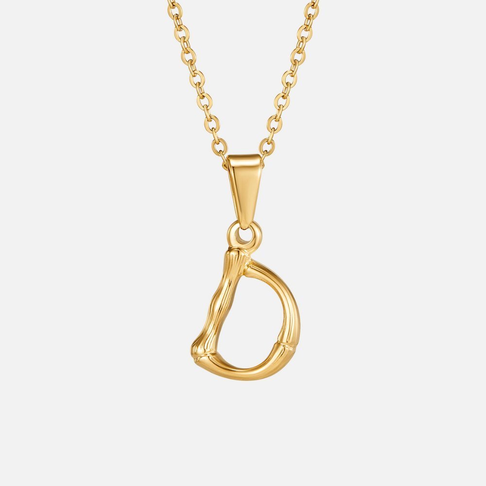 Collier lettre pendentif or – Léo