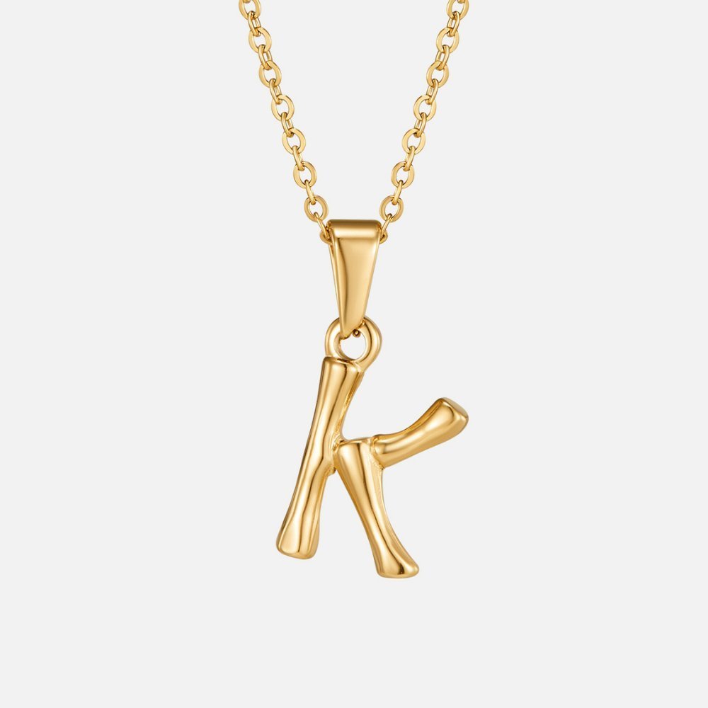 Collier lettre pendentif or – Léo