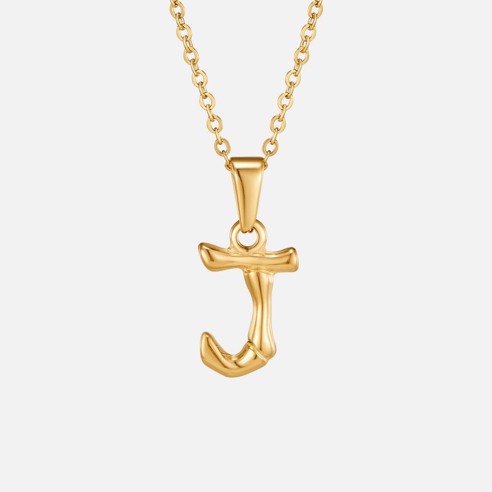 Collier lettre pendentif or – Léo