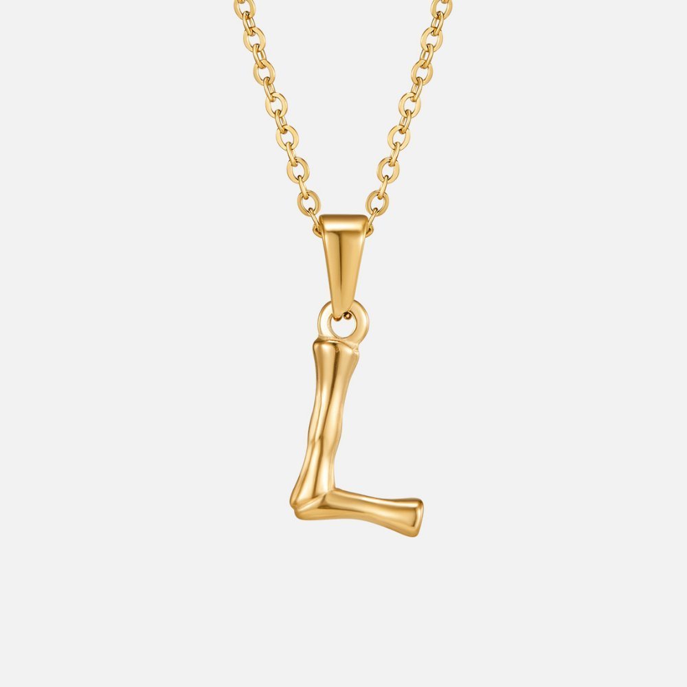 Collier lettre pendentif or – Léo