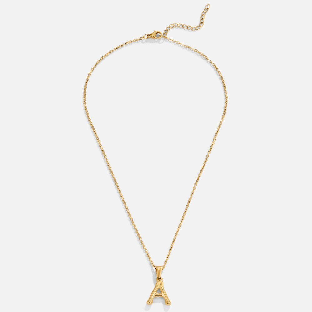 Collier lettre pendentif or – Léo