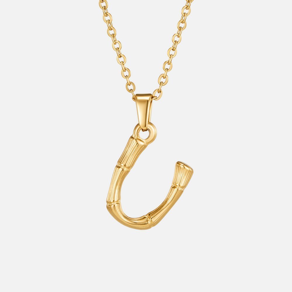 Collier lettre pendentif or – Léo