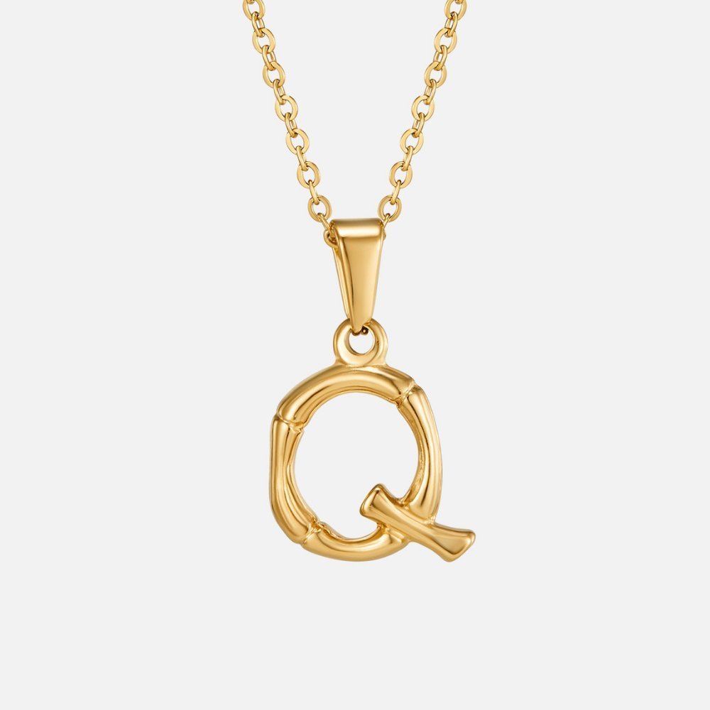 Collier lettre pendentif or – Léo