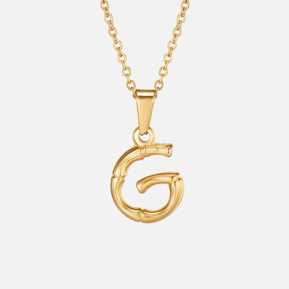 Collier lettre pendentif or – Léo