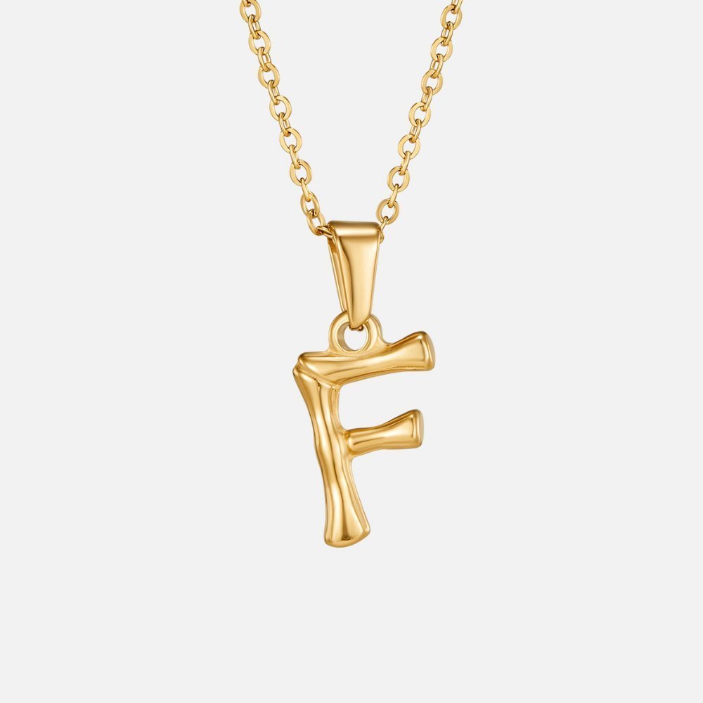 Collier lettre pendentif or – Léo