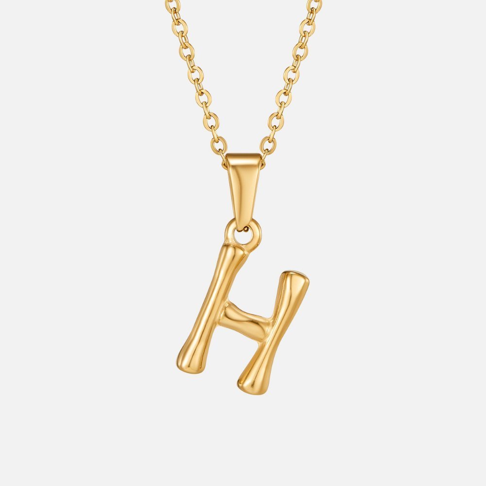 Collier lettre pendentif or – Léo