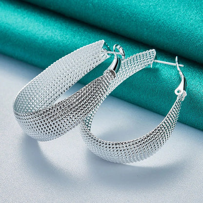 Boucles d'oreilles argentées