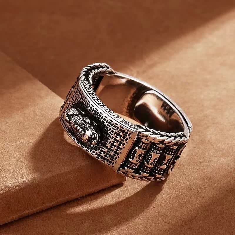 Bague argent gravée relief doré – Léo