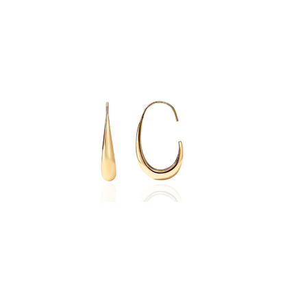 Boucles d'oreilles à crochets en or et argent