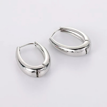Boucles d'Oreilles en Forme de Goutte Dorées