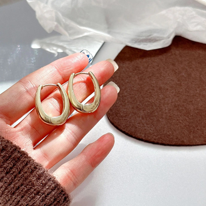 Boucles d'Oreilles en Forme de Goutte Dorées