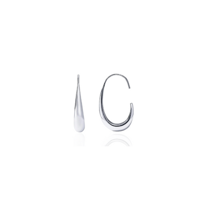 Boucles d'oreilles à crochets en or et argent