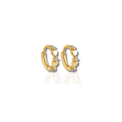 Boucles d'oreilles créoles élégantes avec zircon