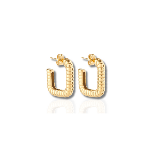 Boucles d'oreilles Hoop à Couches Entrelacées