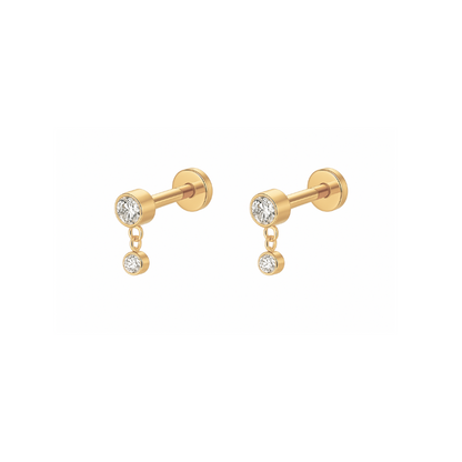 Boucles d'oreilles helix avec zircon scintillant