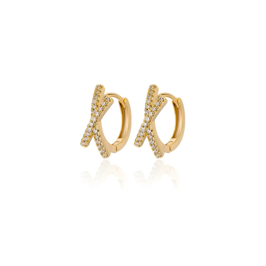 Boucles d'oreilles croix en Moissanite