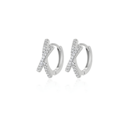 Boucles d'oreilles croix en Moissanite