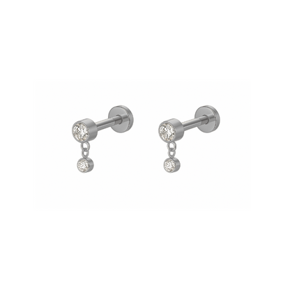 Boucles d'oreilles helix avec zircon scintillant