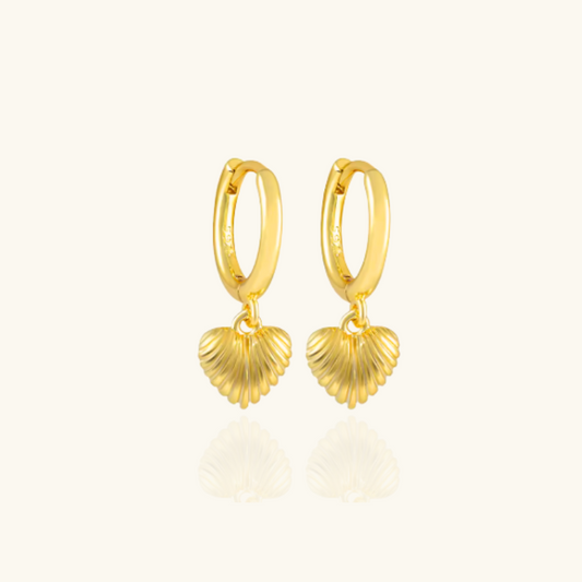 Boucles d'oreilles vintage en forme de cœur