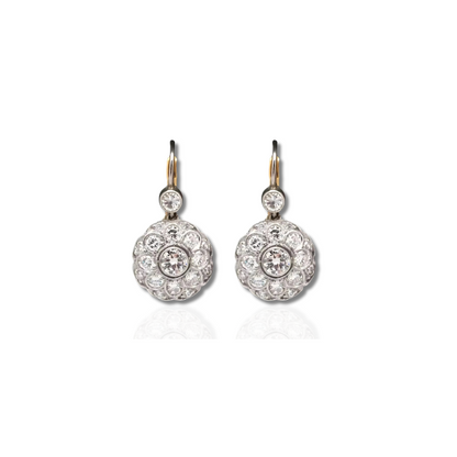 Boucles d'oreilles Vintage incrustées de cristaux