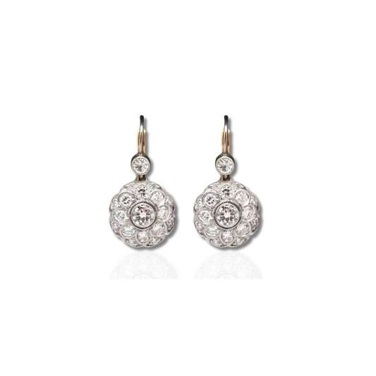 Boucles d'oreilles Vintage incrustées de cristaux