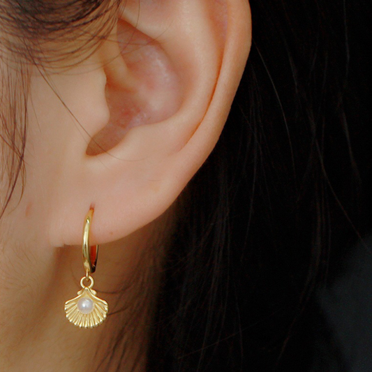 Boucles d'oreilles élégantes en Coquillages et Perles