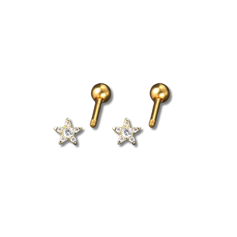 Boucles d'oreilles helix avec zircon scintillant