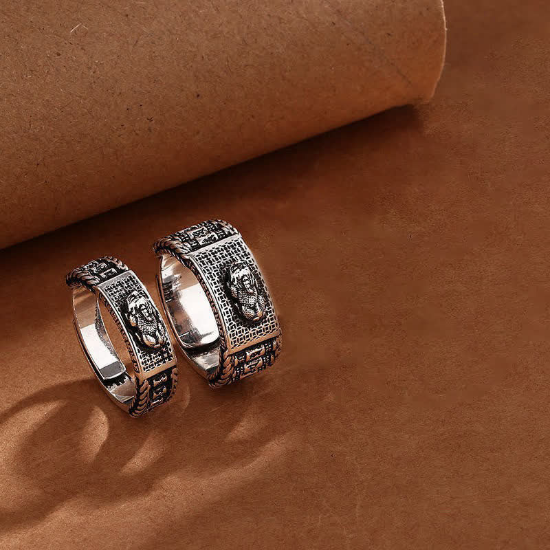 Bague argent gravée relief doré – Léo