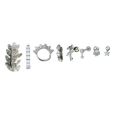 Boucles d'oreilles helix avec zircon scintillant