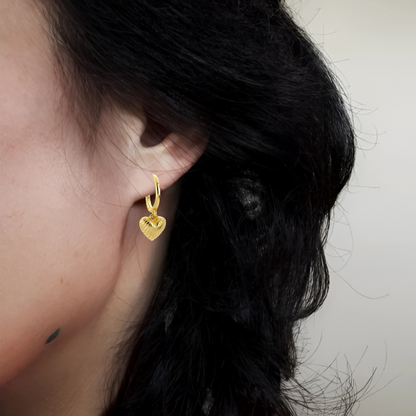 Boucles d'oreilles vintage en forme de cœur