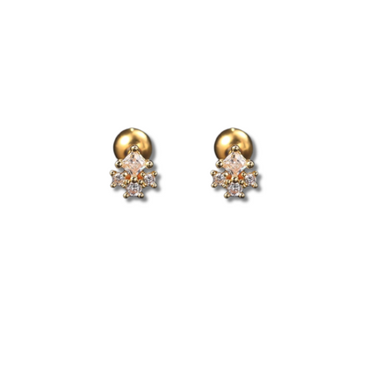 Boucles d'oreilles helix avec zircon scintillant