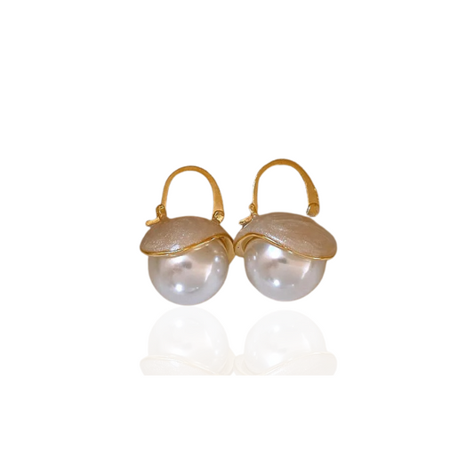 Boucles d'oreilles Perle Dorée