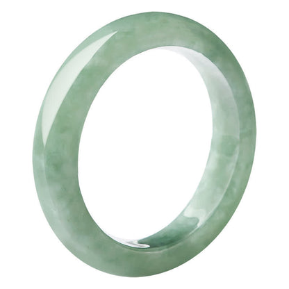 Bague jade naturel lisse vert pâle – Léo