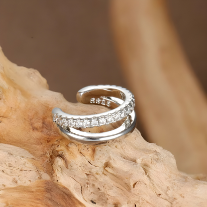 Clips d’Oreilles Dorés avec Zircone