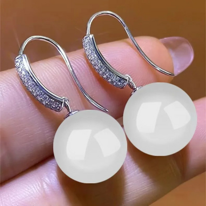 Boucles d'oreilles gouttes perles jade plaqué or