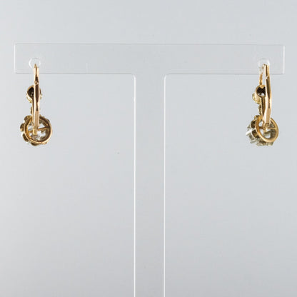 Boucles d'Oreilles Vintage en Or et Zircon