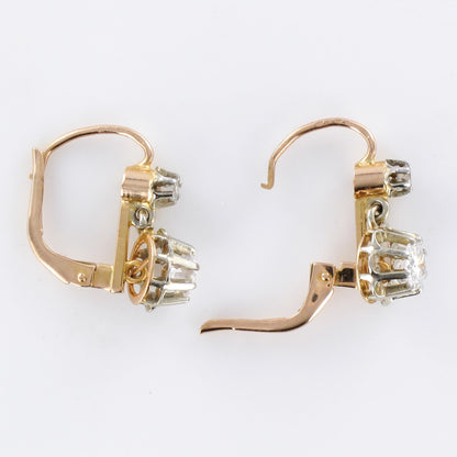 Boucles d'Oreilles Vintage en Or et Zircon