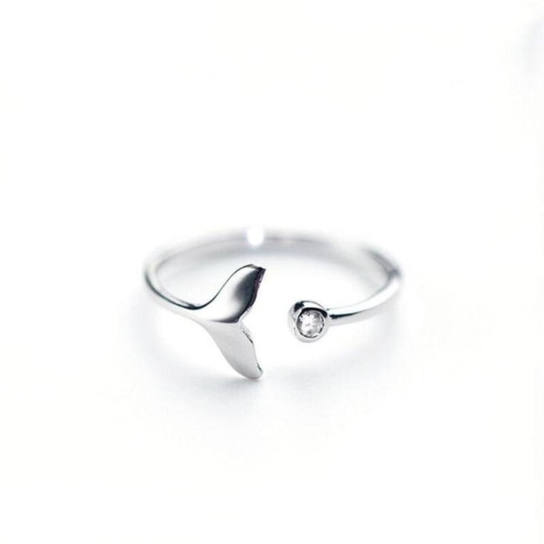 Bague dauphin argent et zirconium – Léo
